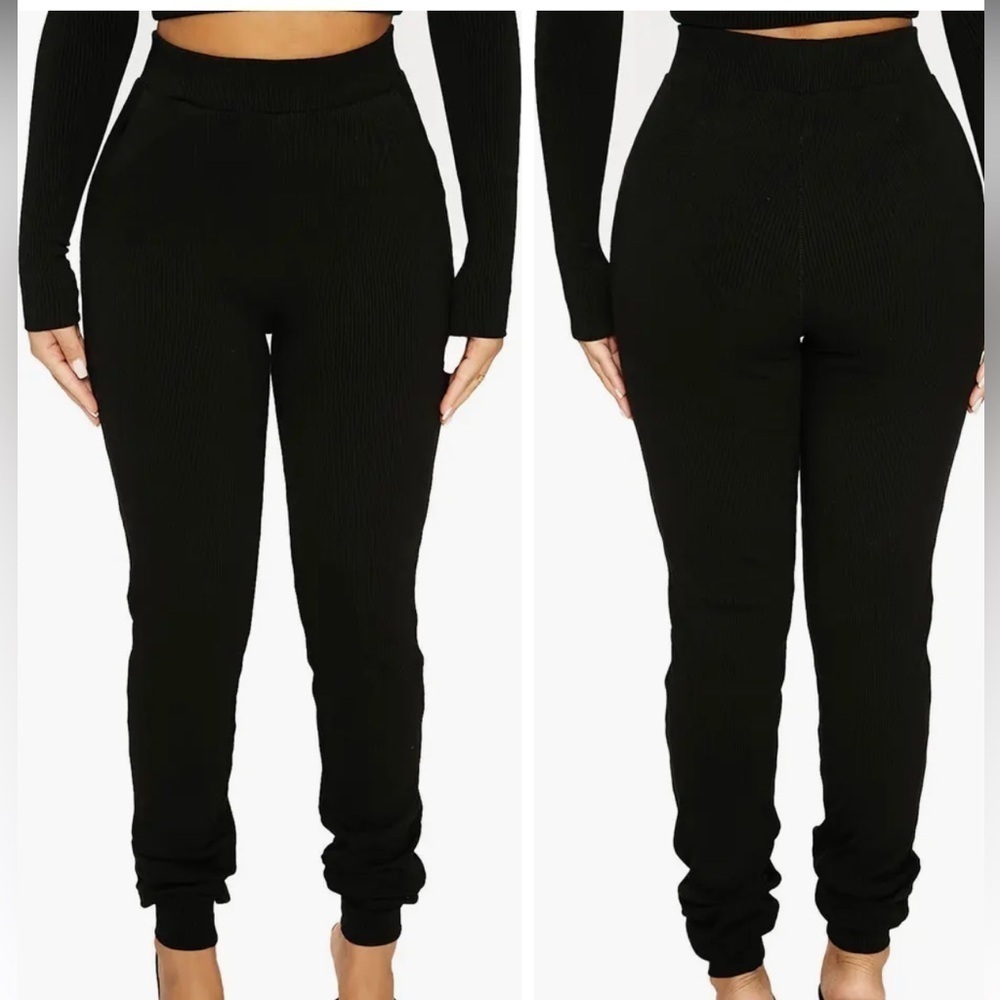 Naked Wardrobe snatched high waist ribbed jogger XS